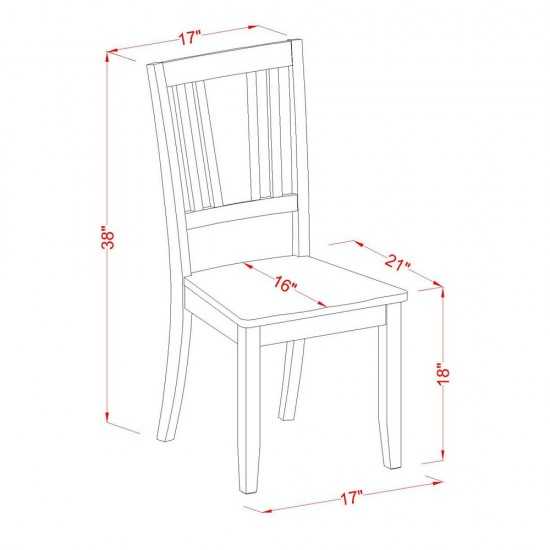 5 Pc Dining Room Set For 4-Small Kitchen Table And 4 Kitchen Chairs