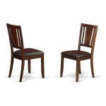 3-Pc Dining Room Set 2 Kitchen Dining Chairs And 1 Dining Room Table (Mahogany)