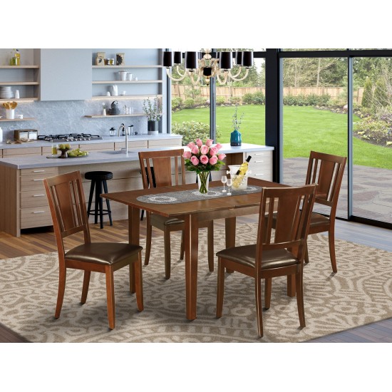 5 Pc Kitchen Dinette Set-Kitchen Table And 4 Kitchen Chairs