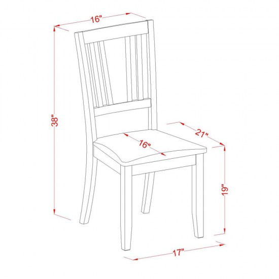 3 Pc Small Kitchen Nook Dining Set - Table With Leaf And 2 Dining Chairs