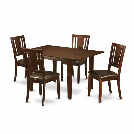 5 Pc Dinette Set For Small Spaces - Small Kitchen Table With 4 Dining Chairs