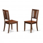 5 Pc Dinette Sets, 1 Drop Leaves Wooden Dining Table, 4 Mahogany Dining Chairs, Panel Back, Mahogany Finish