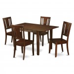 Mldu5-Mah-W 5 Pc Kitchen Dinette Set-Breakfast Nook, 4 Chairs For Dining Room