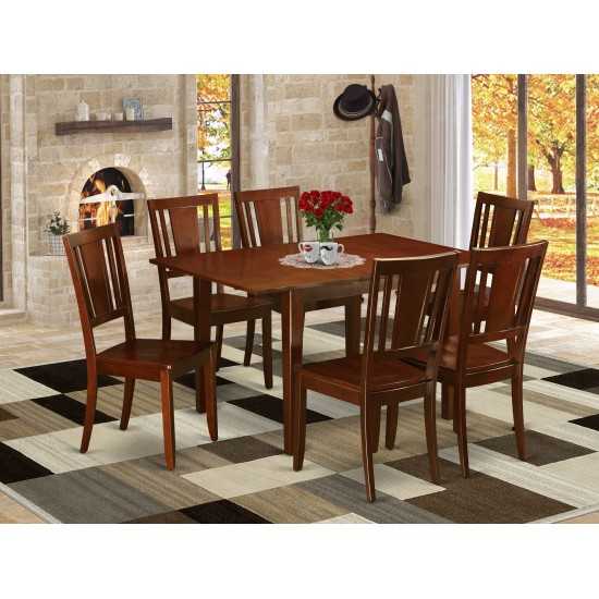 7 Pc Kitchen Nook Dining Set-Breakfast Nook And 6 Kitchen Dining Chairs