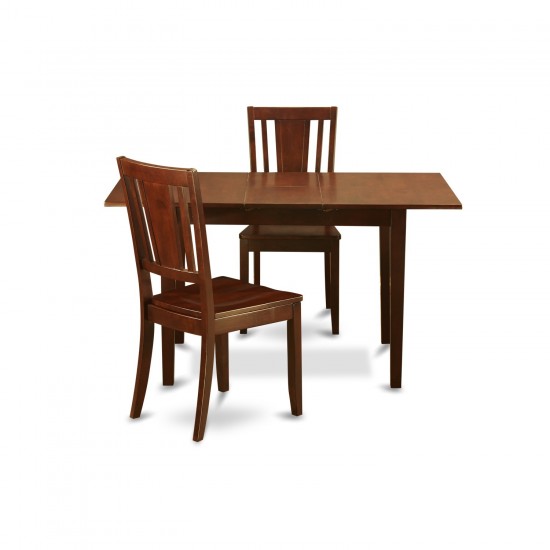 3 Pc Small Dinette Set - Dining Tables For Small Spaces And 2 Dining Chairs