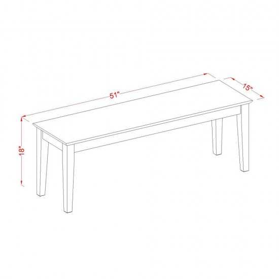 5 Pc Dinette Set For Small Spaces - Table Plus 2 Kitchen Chairs And 2 Benches