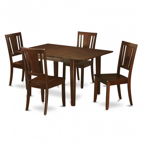 5 Pc Small Kitchen Table With 4 Dining Table Chairs