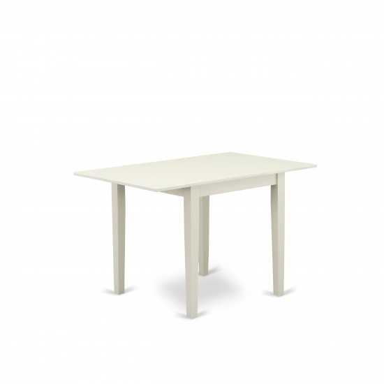 Dining Set 3 Pcs 2 Kitchen Chairs, Wood Table Linen White Finish Wood Pond Color Pu Leather