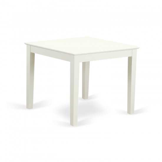 3Pc Square 36" Table, Pair Of Parson Chair, White Leg, Pu Leather Color Pond