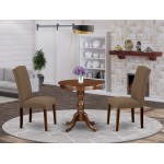 3-Pc Dining Table Set 4 Dining Chairs And 1 Kitchen Table (Mahogany Finish)