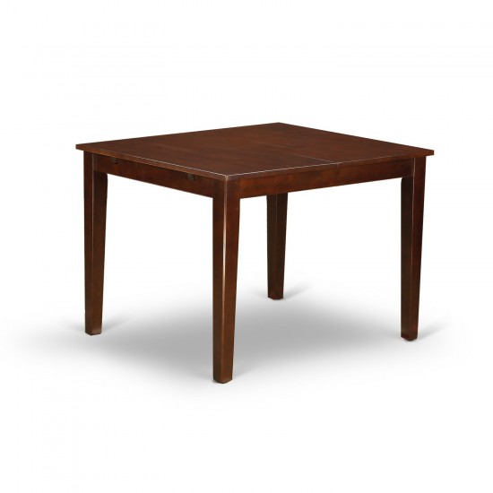 3Pc Rectangular 42/54" Dining Table, 12 In Butterfly Leaf, Pair Of Parson Chair, Mahogany Leg, Dark Coffee