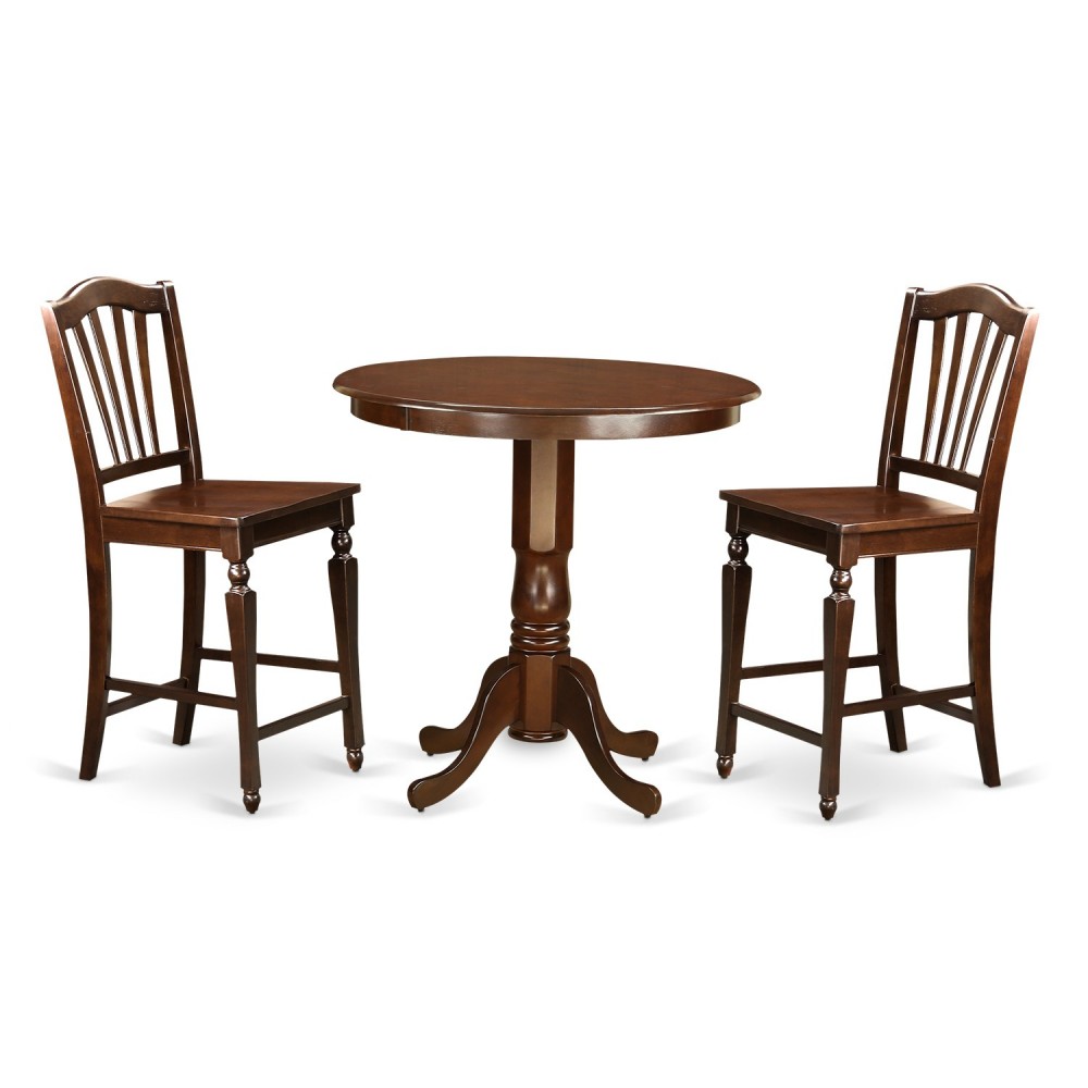 3 Pc Counter Height Set-Pub Table And 2 Counter Height Dining Chair 3 Pc Counter Height Set-Pub Table And 2 Counter Height Dining Chair
