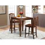 3 Pc Dining Counter Height Set-Pub Table And 2 Dinette Chairs