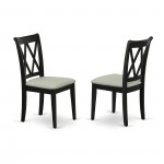 5-Pc Wood Dinette Set 4 Dining Chair, Butterfly Leaf Wood Table, Black