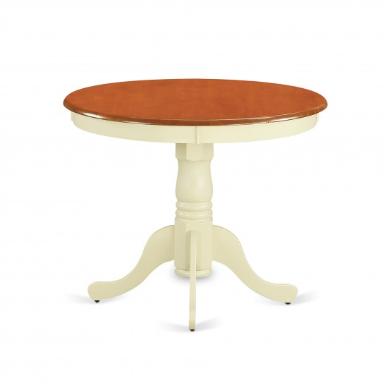 Ancl5-Bmk-W 5Pc Round 36 Inch Table And 4 Double X Back Chairs