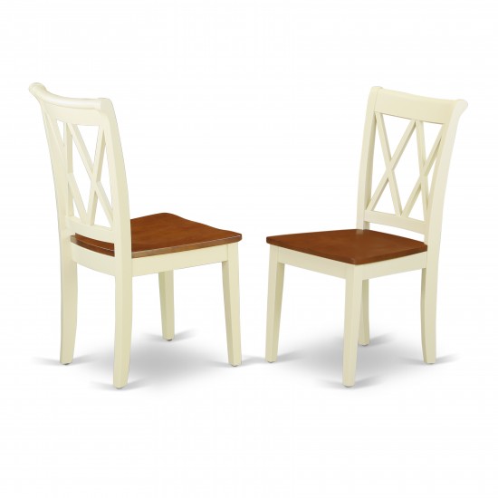 5Pc Rectangular 42/53.5 Inch Table With 12 In Leaf And 4 Double X Back Chairs