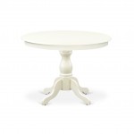 3 Pc Set, Linen White Small Dining Table, 2 Linen White Kitchen & Dining Chairs, Double X-Back, Linen White Finish