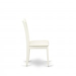 3 Pc Set, Linen White Small Dining Table, 2 Linen White Kitchen & Dining Chairs, Double X-Back, Linen White Finish