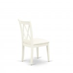 3 Pc Set, Linen White Small Dining Table, 2 Linen White Kitchen & Dining Chairs, Double X-Back, Linen White Finish