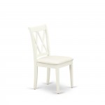 Dining Set For 3- 2 Chairs, Table, Linen White Color Linen, Linen White Finish Hardwood Structure