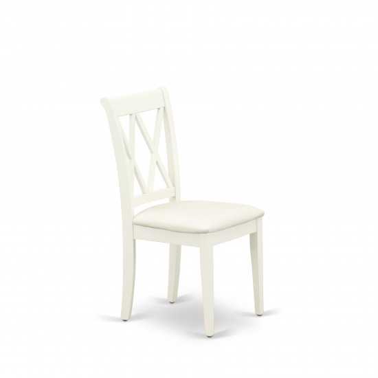 Dining Set For 3- 2 Chairs, Table, Linen White Color Linen, Linen White Finish Hardwood Structure