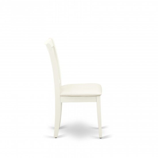 Dinette Set For 5- Four Kitchen Chairs, Table, Linen White Color Linen, Linen White Finish Frame