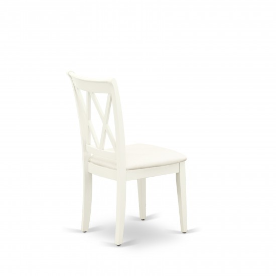 Rectangular Dining Set 2 Wood Chair, Small Butterfly Leaf Table, Linen White