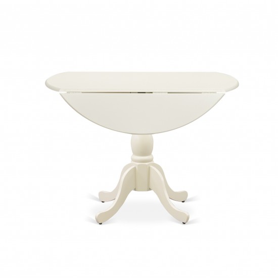5 Pc Dinette Sets, 1 Drop Leaves Table, 4 Linen White Chairs, Linen White