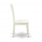 Dinette Set 3 Pcs- 2 Dining Chairs, Wood Table, Linen White Finish Hardwood Chair Seat, Top, Linen White Finish Structure.