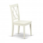 Dining Set 5 Pcs- 4 Chairs, Table, Linen White Finish Chair Seat, Top, Linen White Finish Solid Wood Frame.