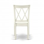 Shcl5-Lwh-W 5Pc Round 42 Inch Table And 4 Double X Back Chairs