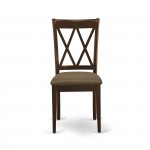 5Pc Dining Set, Round Dinette Table, Four Kitchen Chairs, Mahogany Finish