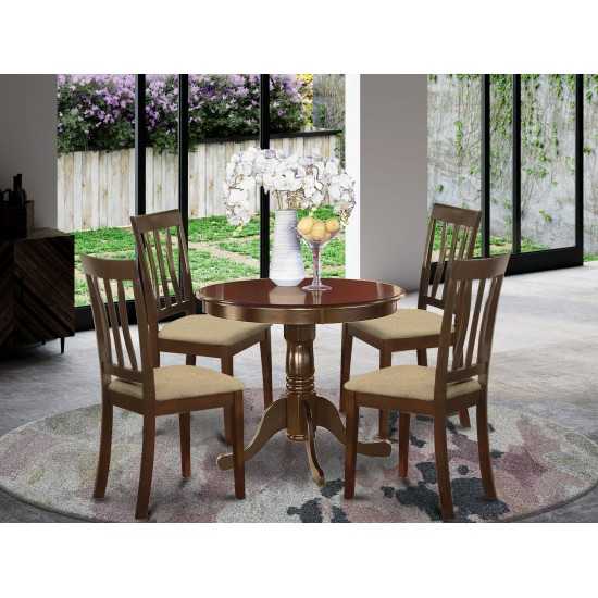 Anti5-Cap-C 5 Pc Kitchen Table Set-Kitchen Table And 4 Dining Chairs