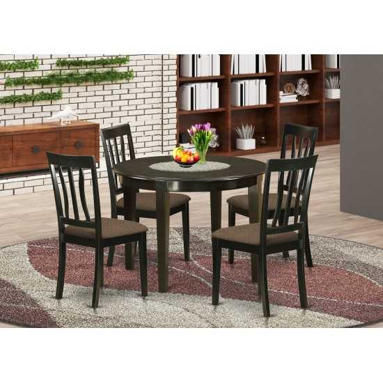 Boan5-Cap-C 5 Pc Small Kitchen Table Set-Kitchen Table And 4 Kitchen Chairs