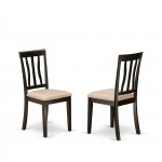 3 Pc Kitchen Nook Dining Set-Round Kitchen Table, 2 Slatted Back Kitchen Chairs.