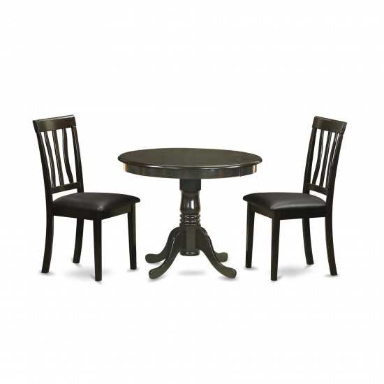 3 Pc Small Kitchen Table And Chairs Set-Small Table And 2 Dining Chairs