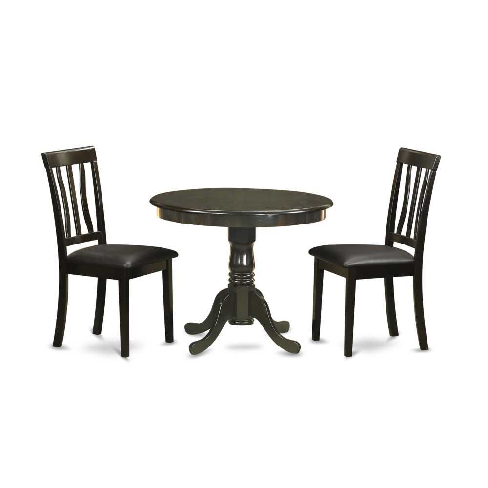 3 Pc Small Kitchen Table And Chairs Set-Small Table And 2 Dining Chairs