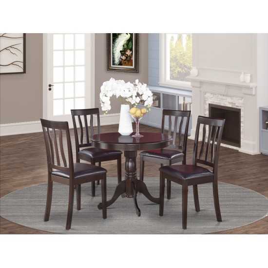 Anti5-Cap-Lc 5 Pc Kitchen Table Set-Kitchen Table And 4 Dining Chairs