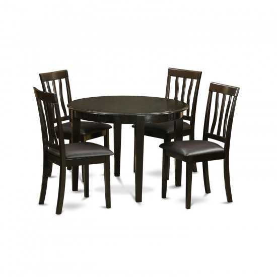 Boan5-Cap-Lc 5 Pc Small Kitchen Table Set-Kitchen Table And 4 Kitchen Chairs