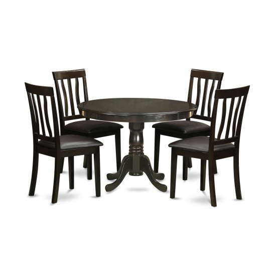 5 Pc Small Kitchen Table, Chairs Set--Small Kitchen Table, 4 Dinette Chairs.