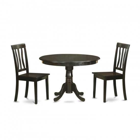 3 Pc Small Kitchen Table Set-Small Kitchen Table Set And 2 Dinette Chairs