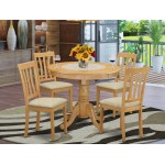 5 Pc Kitchen Nook Dining Set-Small Kitchen Table And 4 Dining Chairs, Oak