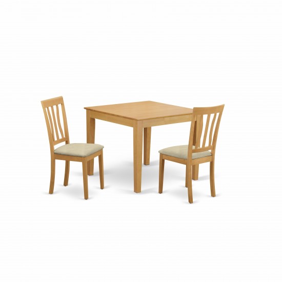 3 Pc Table And Chairs Set - Table And 2 Dining Chairs