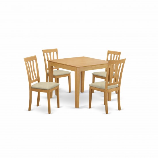 5 Pctable And Chairs Set - Table And 4 Dinette Chairs