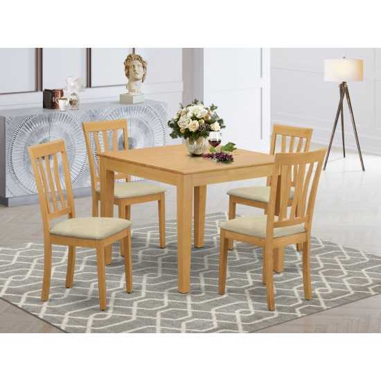 5 Pctable And Chairs Set - Table And 4 Dinette Chairs