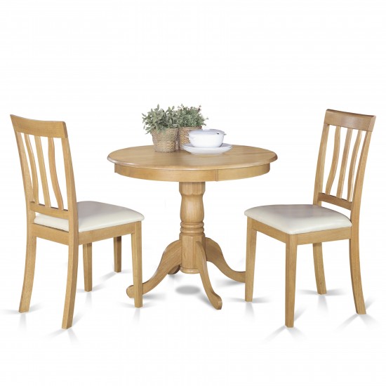 3 Pc Kitchen Table Set- Table And 2 Dining Chairs