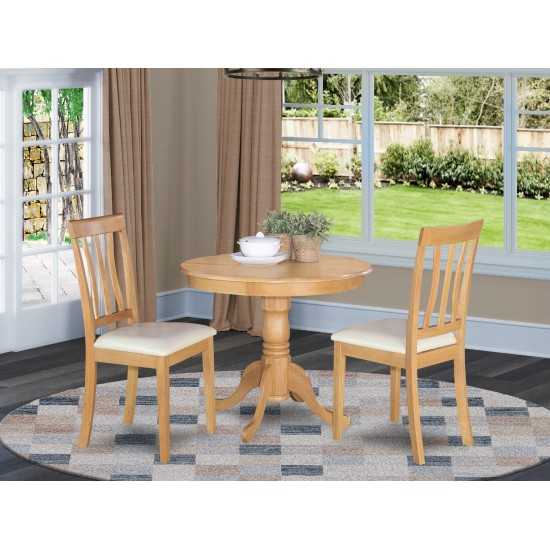 3 Pc Kitchen Table Set- Table And 2 Dining Chairs