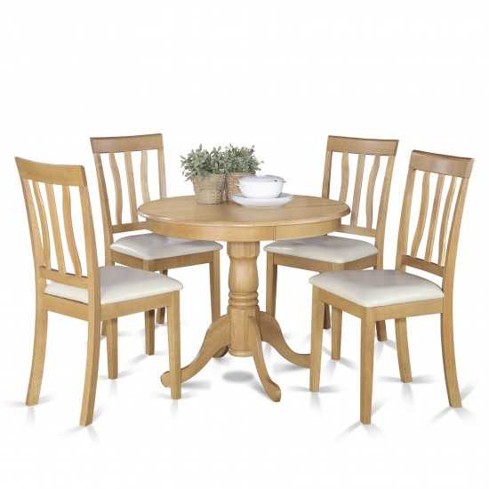 5 Pc Kitchen Table Set-Small Kitchen Table Plus 4 Dining Chairs