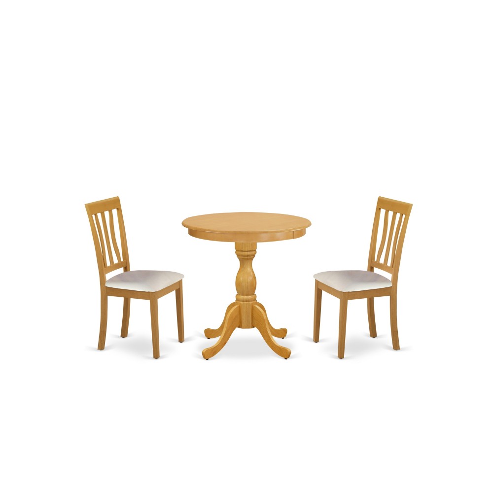 5-Pc Kitchen Table Set, 4 Kitchen Dining Chairs And 1 Dining Room Table (Oak)