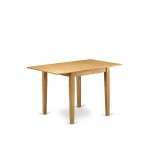 Kitchen Dining Set 3Pc, 2 Outstanding Kitchen Chairs, An Table, Oak Color Faux Leather, Oak Finish Frame